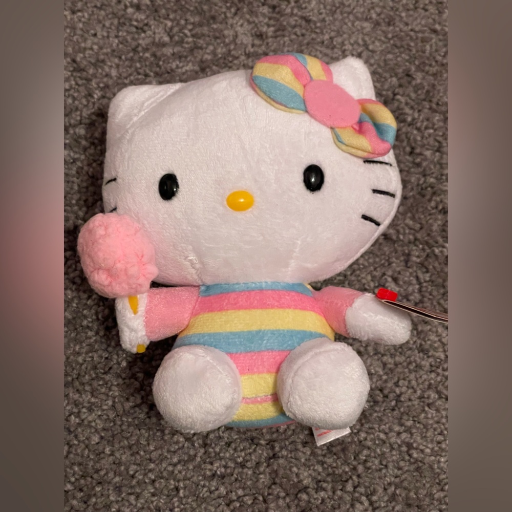 Hello kitty cotton candy beanie babies